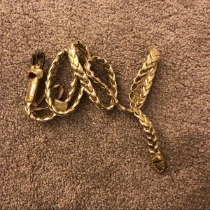 Braided Gold Metallic Belt